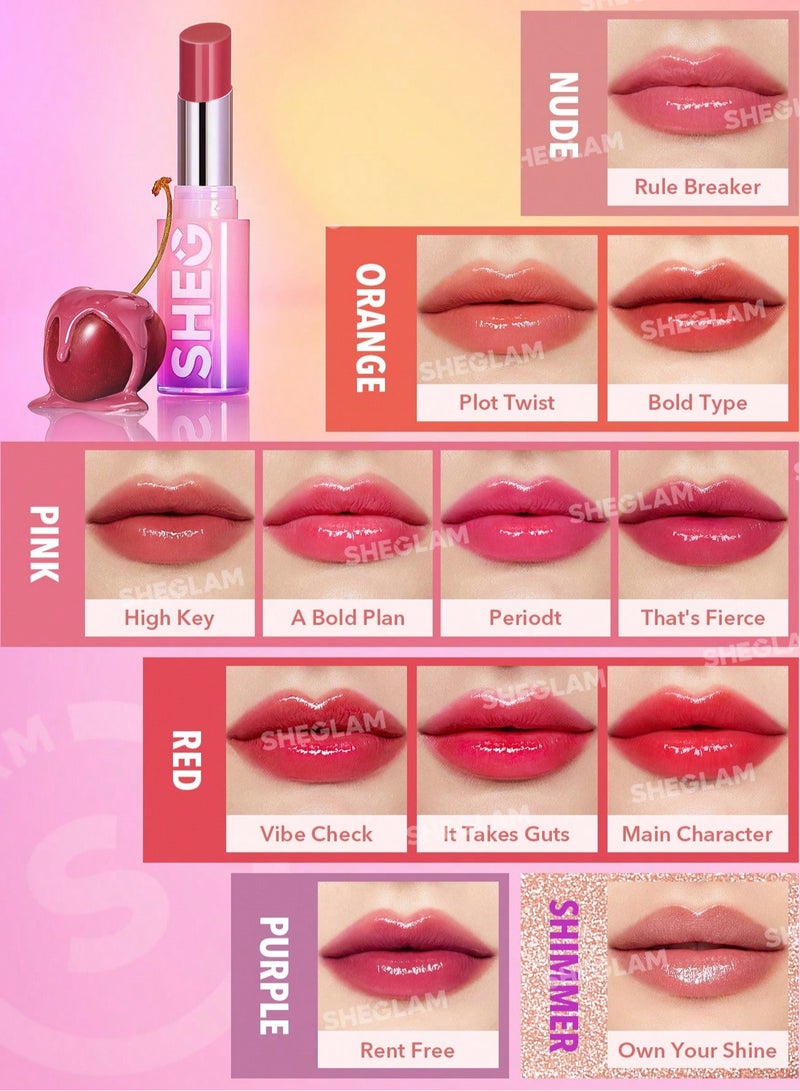 SHEGLAM - Mirror Kiss High-Shine Lipstick A Bold Plan - Image 1