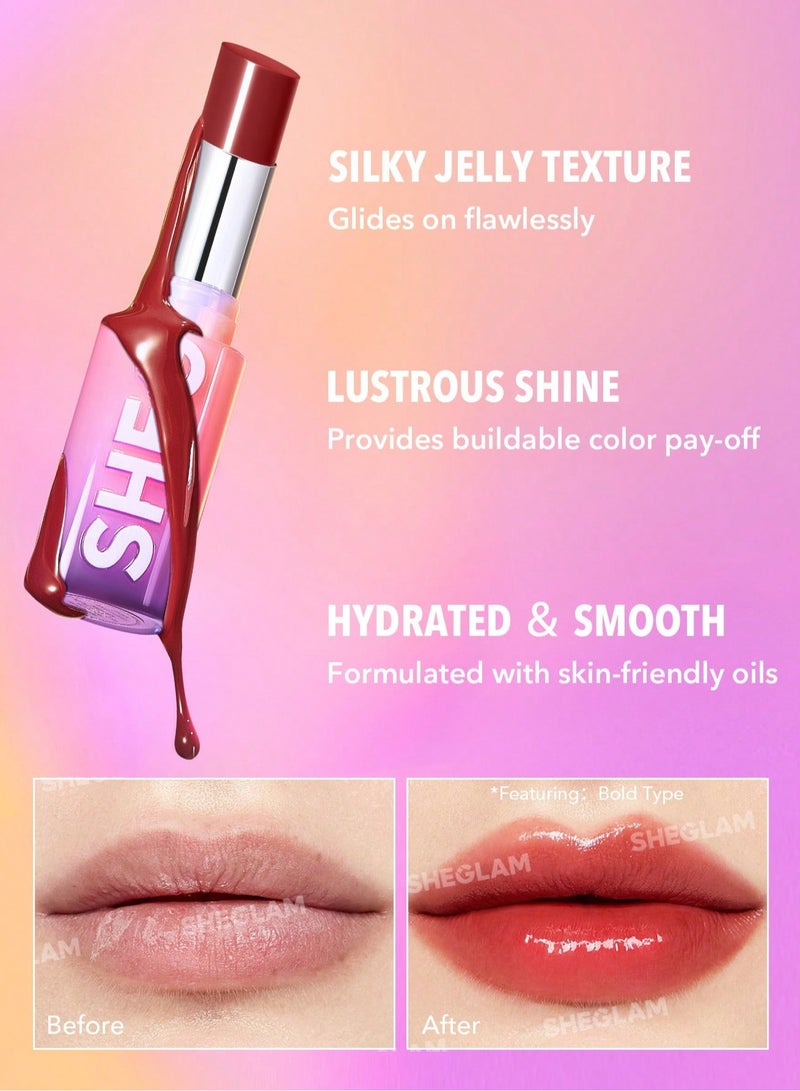 SHEGLAM - Mirror Kiss High-Shine Lipstick A Bold Plan - Image 1
