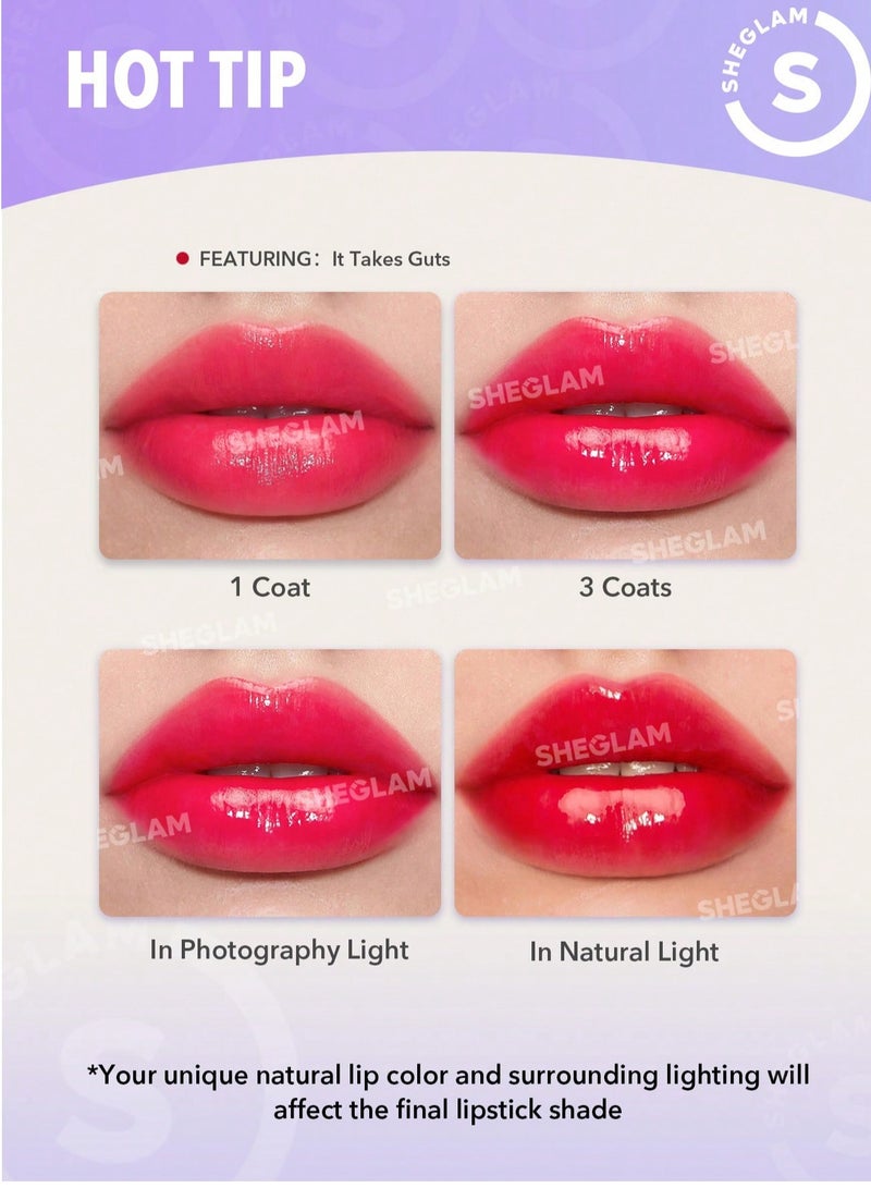 SHEGLAM - Mirror Kiss High-Shine Lipstick A Bold Plan - Image 1