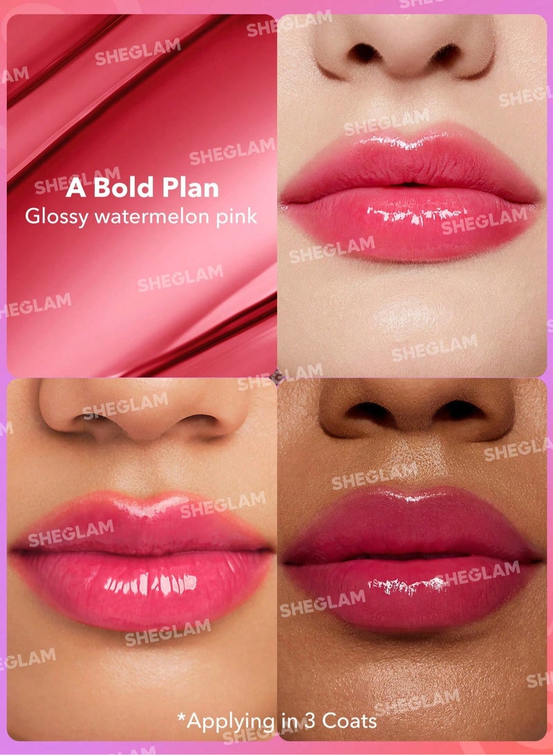 SHEGLAM - Mirror Kiss High-Shine Lipstick A Bold Plan - Image 1