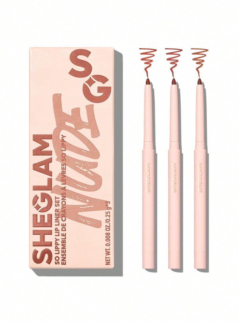 SHEGLAM So Lippy Lip Liner Set Au Naturel - Image 1