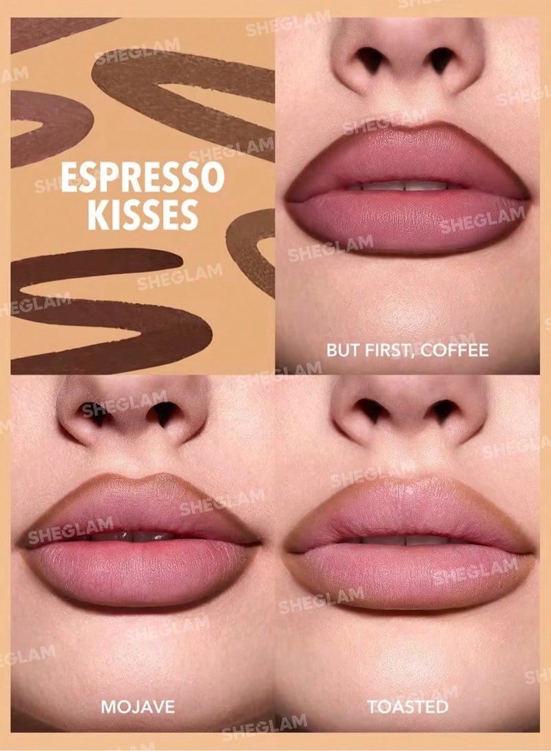 SHEGLAM So Lippy Lip Liner Set Espresso Kisses - Image 2