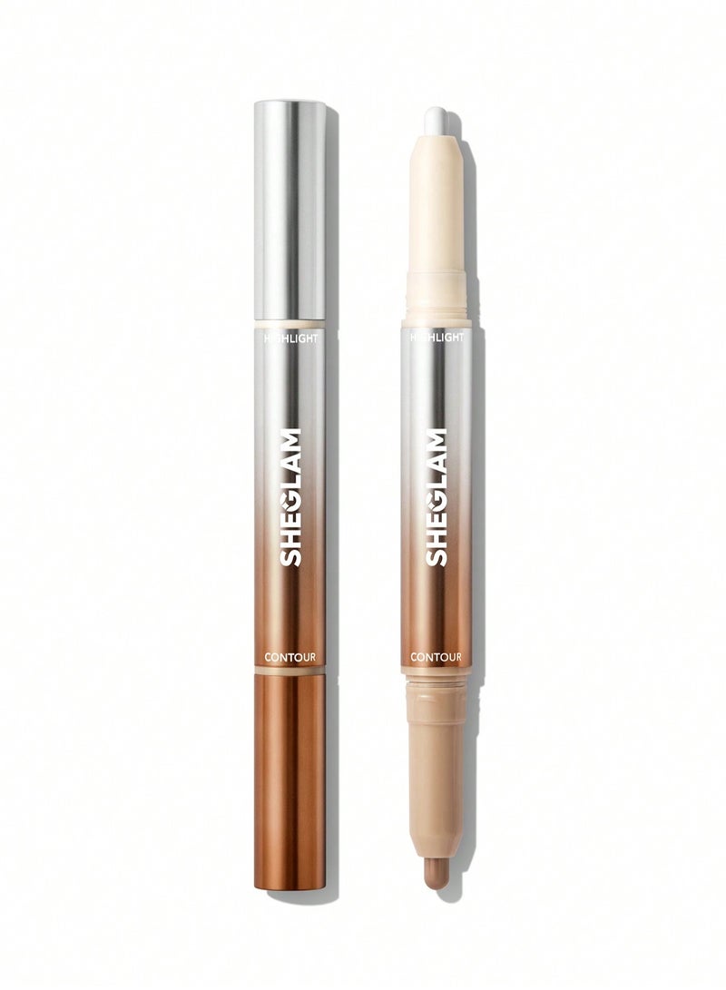 SHEGLAM Fine Line 2-In-1 Nose Contour & Highlight Pen Buff - Image 1