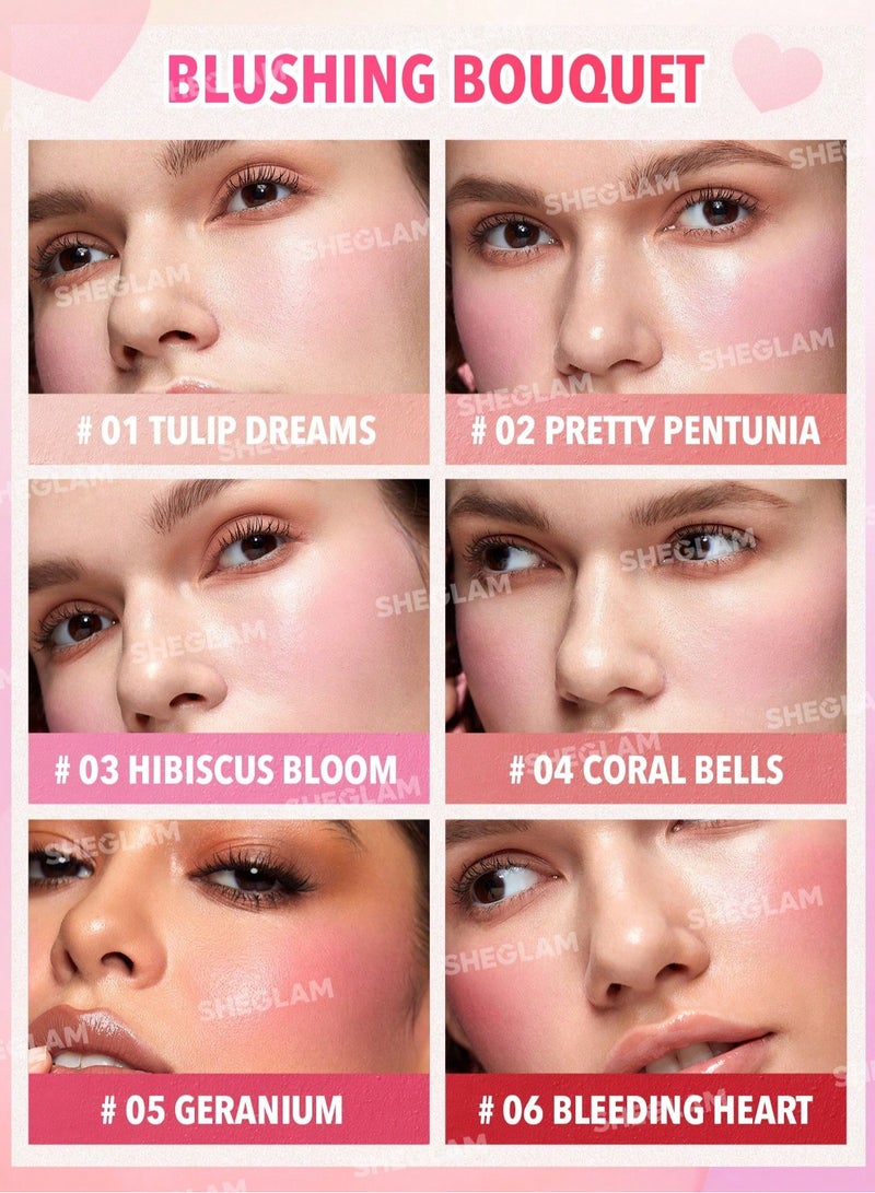شيجلام Flush Crush Cream Blush Palette Blushing Bouquet  - Image 2