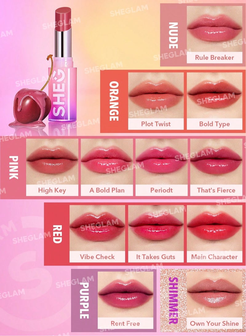 SHEGLAM - Mirror Kiss High-Shine Lipstick Rent Free - Image 1