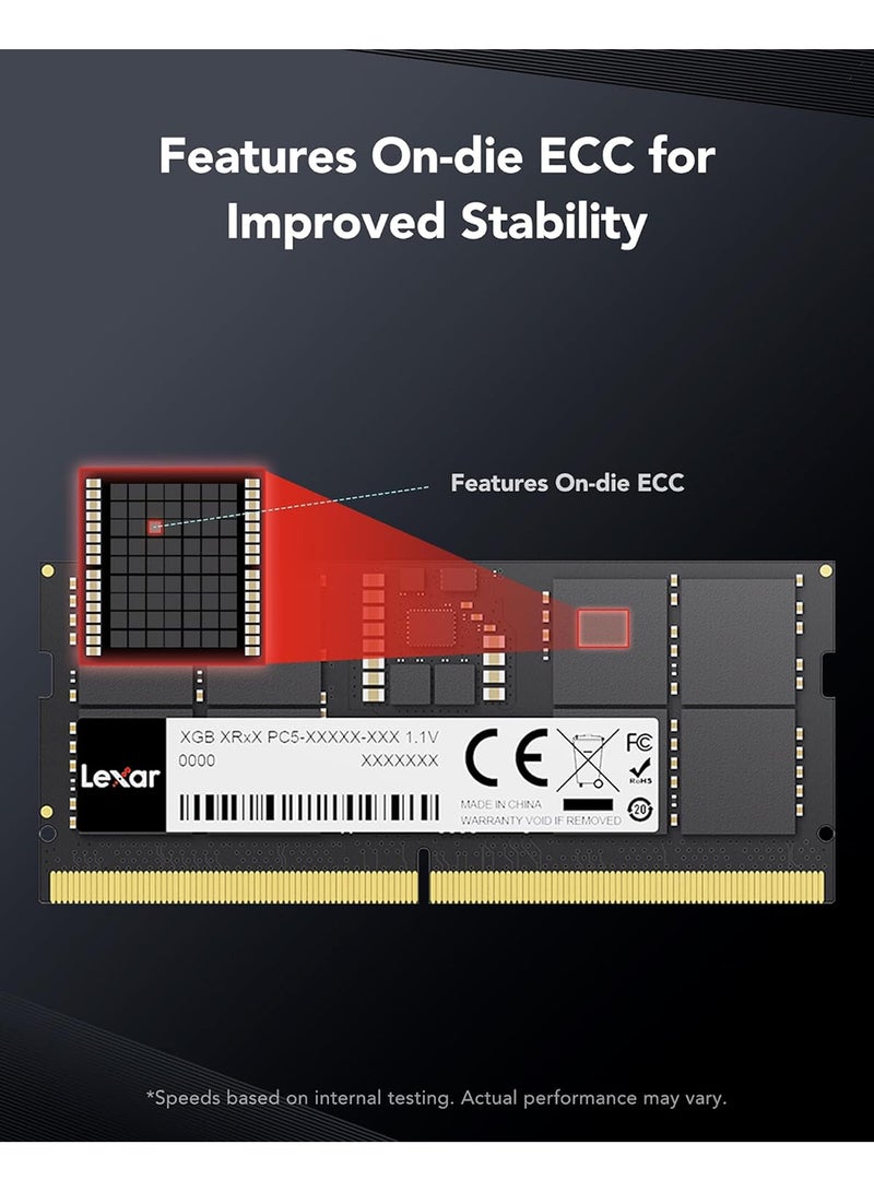 Lexar - DDR5 32GB So-DIMM 5600Mbps, CL46, 1.1V- BLISTER Package 32 GB - Image 1