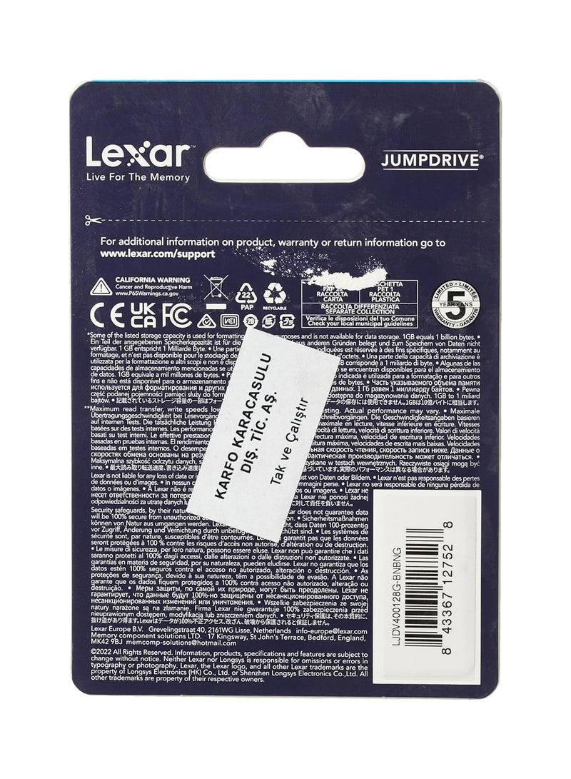 Lexar 128GB JumpDrive® V400 USB 3.0 Flash Drive,  up to 100MB/s read 128 GB - Image 3