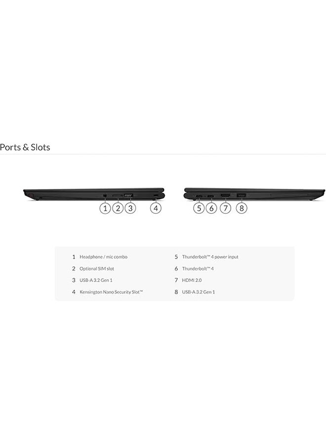 Renewed - ThinkPad X13 Yoga Gen 2 Laptop With 13.3-Inch Full HD Display, Core i5-1135G7 Processor/11th Gen/Quad Core/8GB RAM/512GB SSD/Intel Iris XE Graphics/Windows 10 Pro English Black