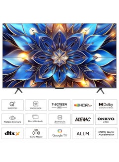 TCL 65 Inch 4K QLED Pro Smart Google TV, HDR 10+, Dolby Vision Atmos, 120Hz VRR+120Hz DLG, ONKYO 2.1ch, Slim & Uni-body Design (2024 Model) 65C61B BLACK  - Image 2