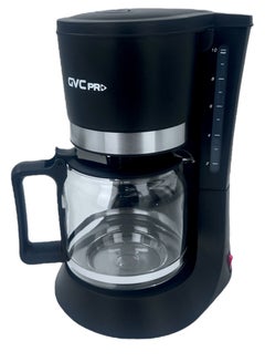 جي في سي برو Coffee Maker, Fast Heating, Removable Filter, Auto Shut-Off, Water Level Indicator - 1.2 L 680 W GVCM-1812 Black  - Image 1