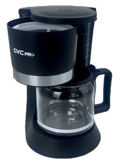 جي في سي برو Coffee Maker, Fast Heating, Removable Filter, Auto Shut-Off, Water Level Indicator - 1.2 L 680 W GVCM-1812 Black  - Image 2