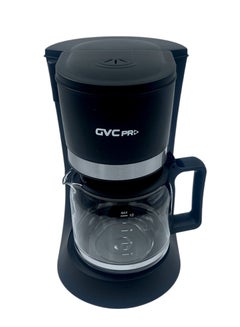 جي في سي برو Coffee Maker, Fast Heating, Removable Filter, Auto Shut-Off, Water Level Indicator - 1.2 L 680 W GVCM-1812 Black  - Image 4