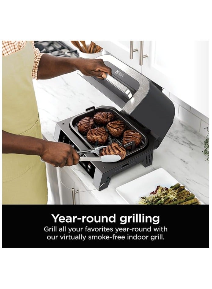 Ninja Foodi Smart XL 6-in-1 Indoor Grill With Air Fry, Roast, Bake, Broil, And Dehydrate, Foodi Smart Thermometer, 2nd Generation, 3.8 L 1760 W DG551ME Black/Silver  - Image 2