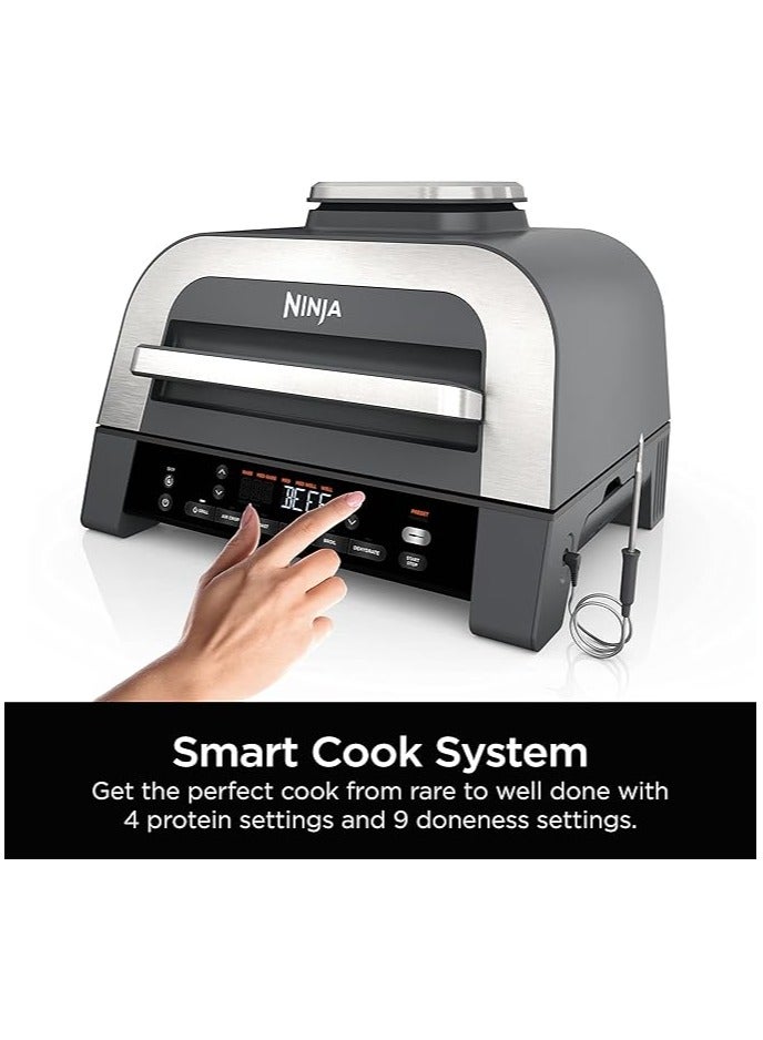 Ninja Foodi Smart XL 6-in-1 Indoor Grill With Air Fry, Roast, Bake, Broil, And Dehydrate, Foodi Smart Thermometer, 2nd Generation, 3.8 L 1760 W DG551ME Black/Silver  - Image 3