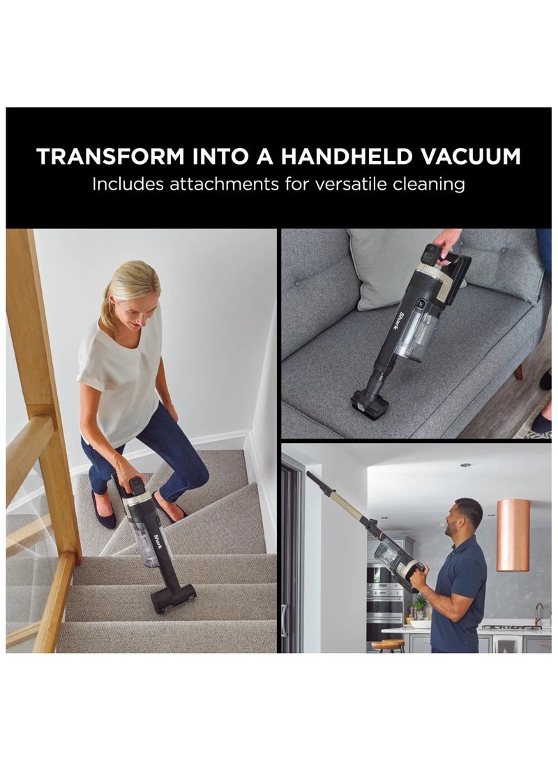 Shark - Stratos Cordless Stick Vacuum Cleaner With Anti Hair Wrap Plus And Clean Sense IQ, Single Battery, 1760 W IZ400MET Charcoal/Rose Gold - Image 1