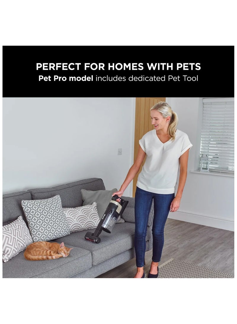 Shark - Stratos Cordless Stick Vacuum Cleaner With Anti Hair Wrap Plus And Clean Sense IQ, Single Battery, 1760 W IZ400MET Charcoal/Rose Gold - Image 1