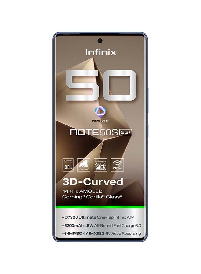 Infinix - Note 50 S Dual SIM Marine Drift 8GB RAM 256GB 5G - Middle East Version - Image 1