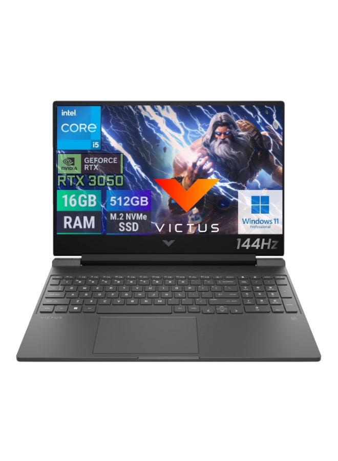 HP - Victus Gaming (Upgraded laptop) Laptop With 15.6 Inch Full HD (1920x1080) 144Hz Display, Intel Core i5-13500H Processor/16GB RAM DDR4/512GB SSD/Windows 11/NVIDIA GeForce RTX 3050 Graphics/ English/Arabic Black - Image 1