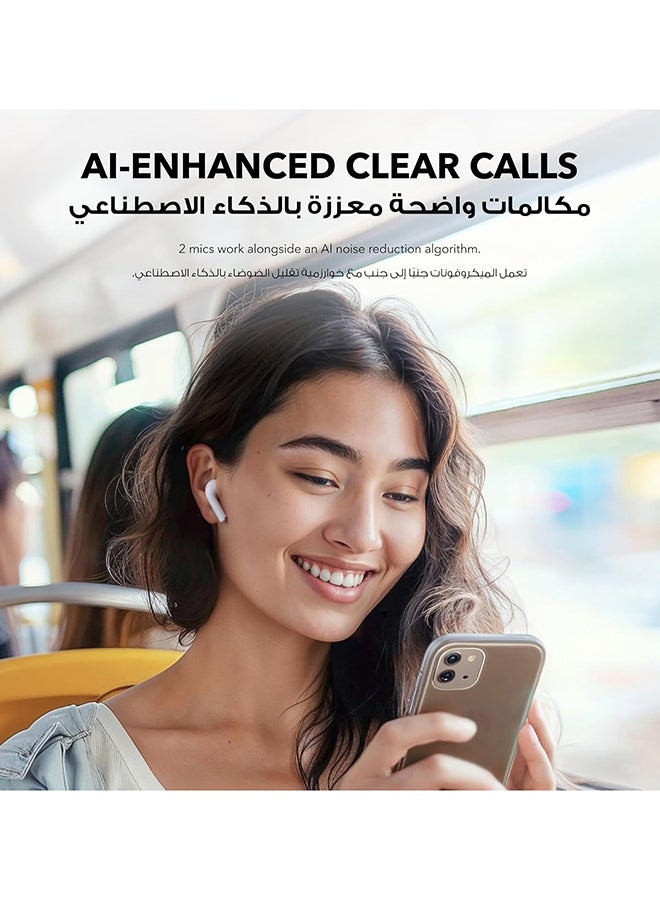 ساوند كور سماعات أذن K20i شبه داخل الأذن، بلوتوث لاسلكي، 36 ساعة وقت تشغيل، شحن سريع، صوت واضح، ملاءمة مريحة، مكالمات واضحة بميكروفونين ENC، EQ مخصص، IPX5، بلوتوث 5.3، تحكم عبر التطبيق - Image 5