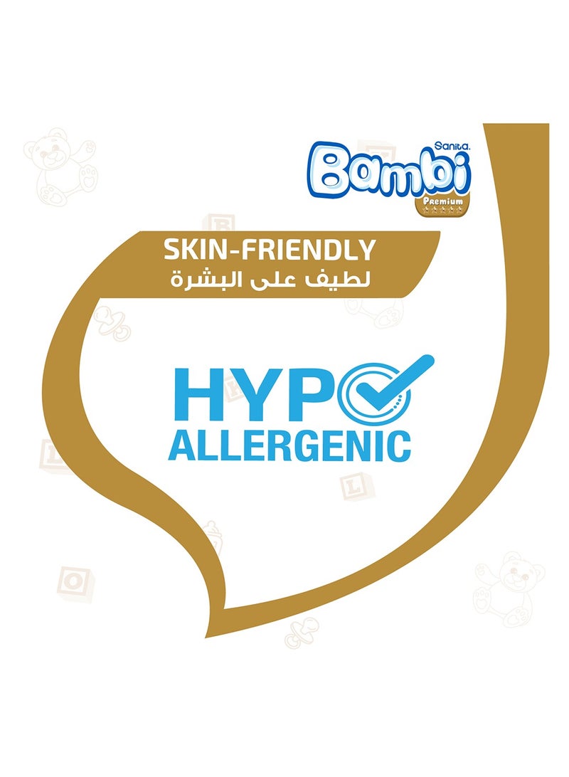 سانيتا بامبي - Premium Care Size 1 Newborn 2-4 kg Jumbo Box - 136 Count - Image 1