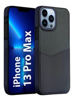 MARGOUN iPhone 13 Pro Max Card Case Leather Back Cover with Card Holder, Slim and Lightweight, 1-2 Cards - Dark Blue  - Image 4
