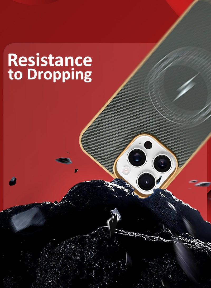 MARGOUN iPhone 16 Pro Max Case Leather 3Packs Antifingerprint Cover with Detachable Wallet Card Slot Shell Insert Card Holder Anti Fall Protection Carbon Fiber Design with Two 3D Screen Protectors - Beige-3 - Image 5