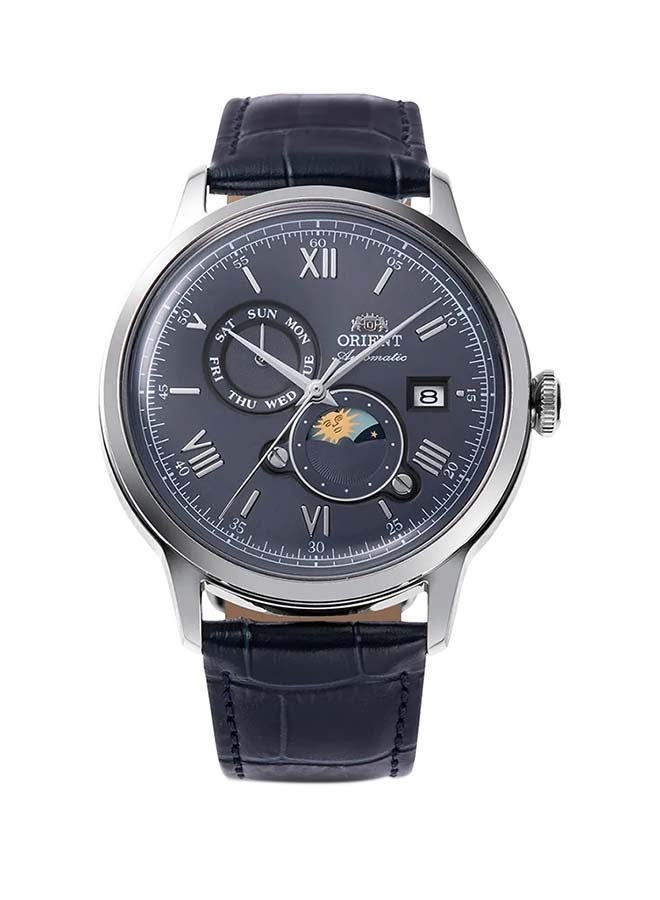 أورينت ساعة يد رجالية أوتوماتيكية من بامبينو بحزام جلد شمس وقمر RA-AK0806L - 41.5 مم - Image 1