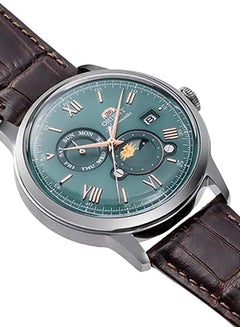 أورينت Men's Bambino Automatic Sun&Moon Leather Strap Men's Watch RA-AK0805E - 41.5mm  - Image 2