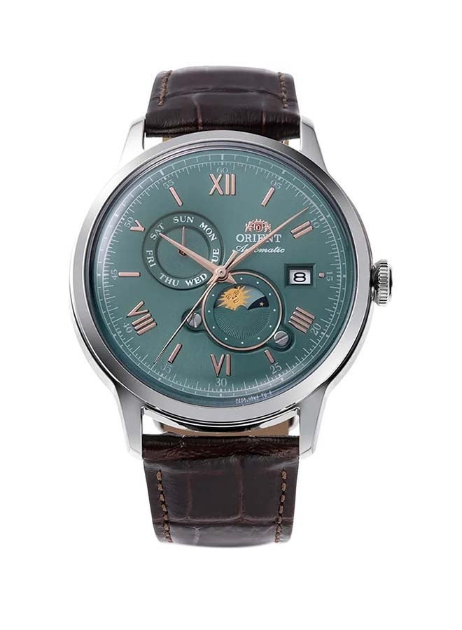 ORIENT Men's Bambino Automatic Sun&Moon Leather Strap Men's Watch RA-AK0805E - 41.5mm - Image 1