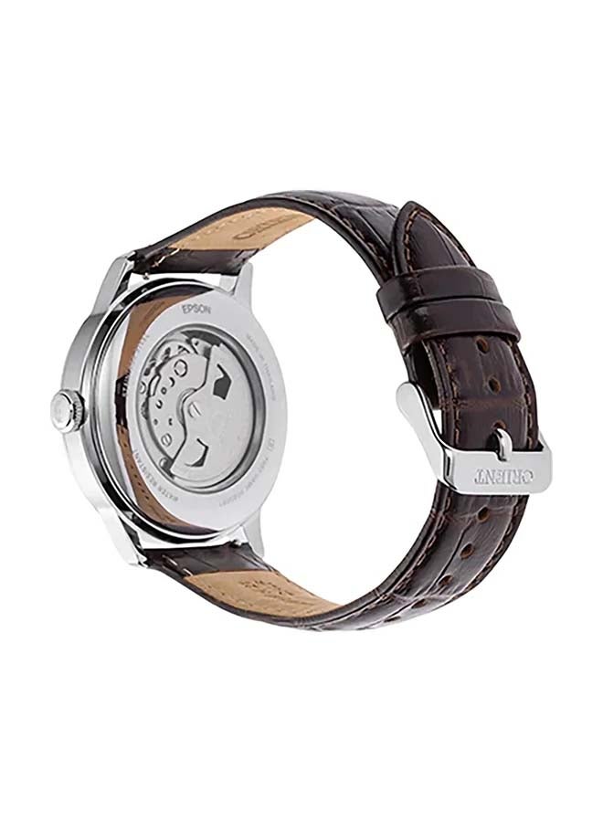 ORIENT Men's Bambino Automatic Sun&Moon Leather Strap Men's Watch RA-AK0805E - 41.5mm - Image 3