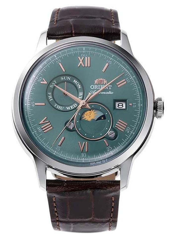 ORIENT Men's Bambino Automatic Sun&Moon Leather Strap Men's Watch RA-AK0805E - 41.5mm - Image 1