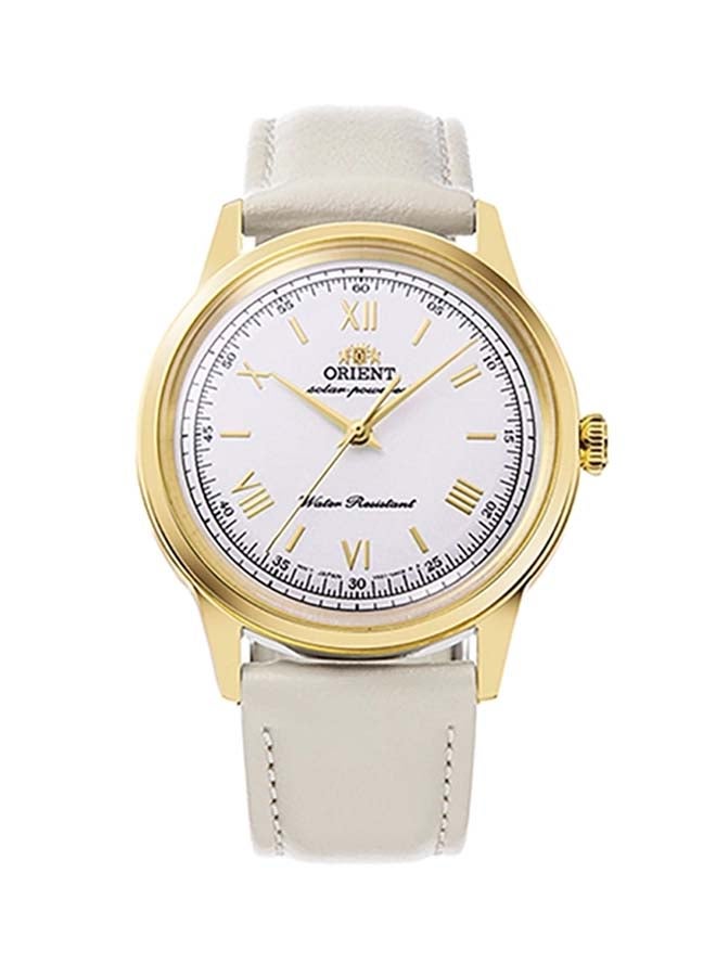 أورينت ساعة يد للرجال من بامبينو تعمل بالطاقة الشمسية بحزام جلد RA-WK0001S - 38.4 مم - Image 1