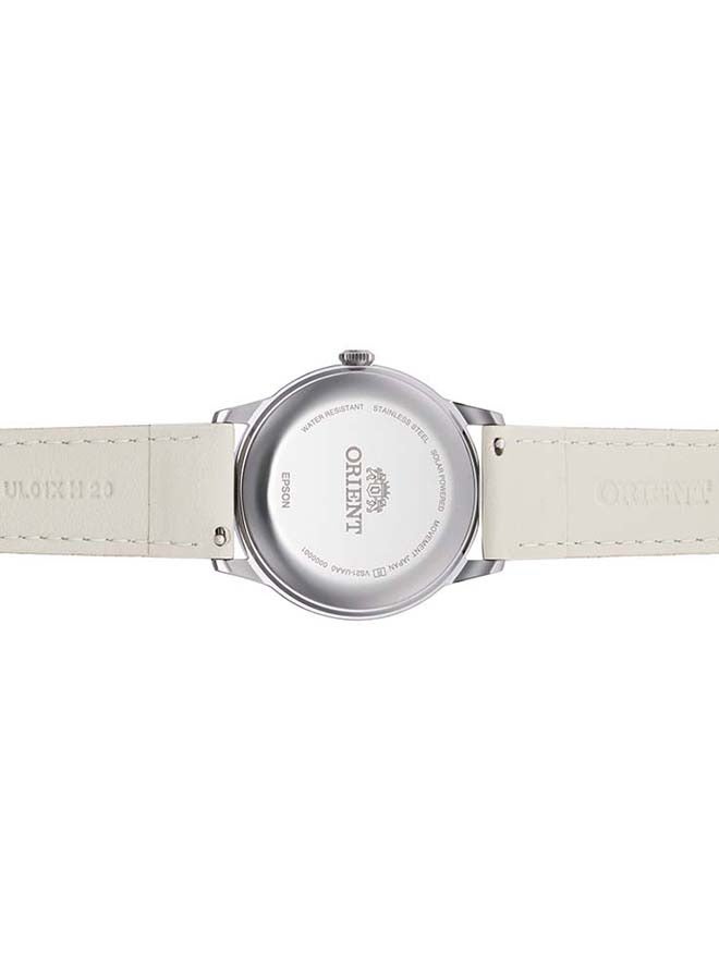 ORIENT Boys' Bambino Solar Powered Analog Leather Strap Men's Watch RA-WK0002E - 38.4mm - Image 3