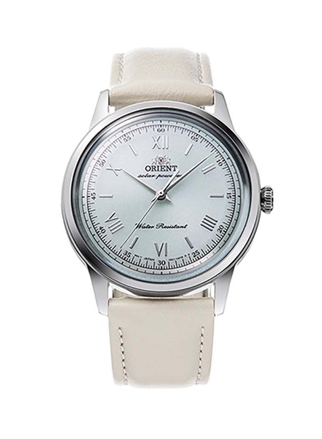 ORIENT Boys' Bambino Solar Powered Analog Leather Strap Men's Watch RA-WK0002E - 38.4mm - Image 1