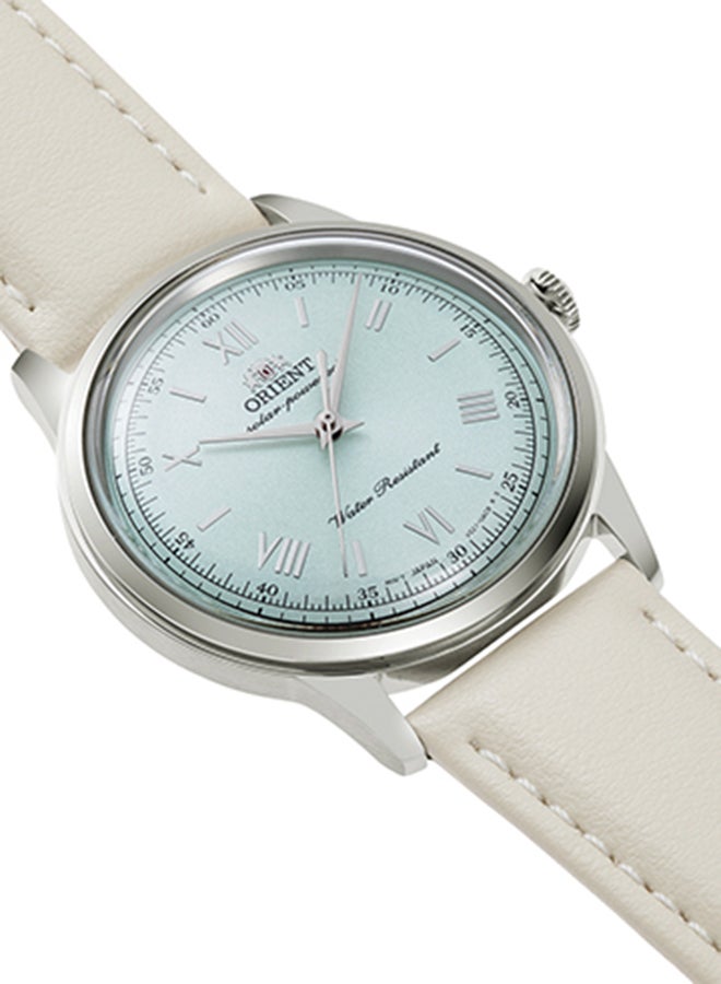 ORIENT Boys' Bambino Solar Powered Analog Leather Strap Men's Watch RA-WK0002E - 38.4mm - Image 2