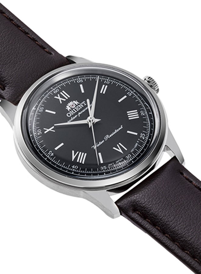 ORIENT Men's Bambino Solar Powered Analog Leather Strap Men's Watch RA-WK0004L - 38.4mm - Image 2