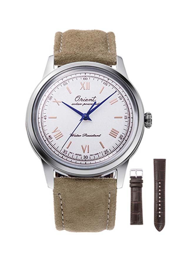 ORIENT Men's Bambino 75th Anniversary Solar Powered Analog Leather Strap Men's Watch RA-WK0006S - 38.4mm  - Image 4