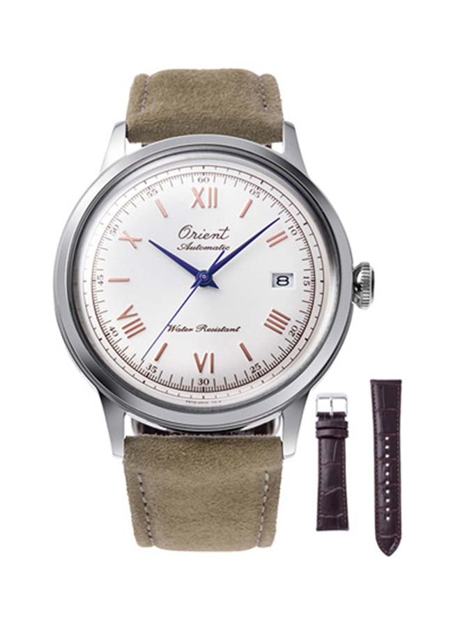 أورينت Men's Bambino 75th Anniversary Automatic Analog Leather Strap Men's Watch RA-AC0027S - 40.5mm - Image 4