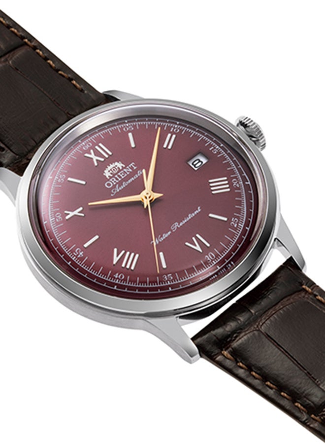 أورينت ساعة يد رجالية أوتوماتيكية بحزام جلد من بامبينو RA-AC0026R - 40.5 مم - Image 2