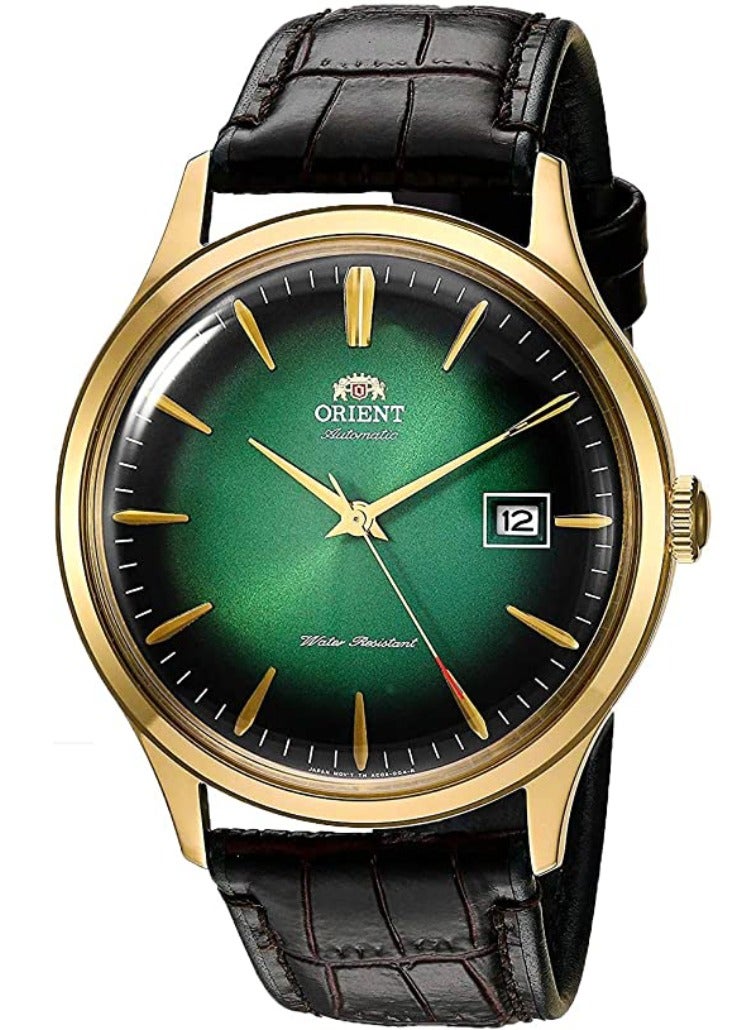 أورينت ساعة يد أوتوماتيكية من الفولاذ المقاوم للصدأ والجلد من بامبينو النسخة الرابعة - Image 1