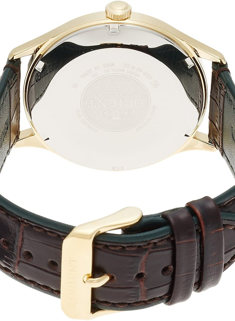 أورينت ساعة يد أوتوماتيكية من الفولاذ المقاوم للصدأ والجلد من بامبينو النسخة الرابعة - Image 3