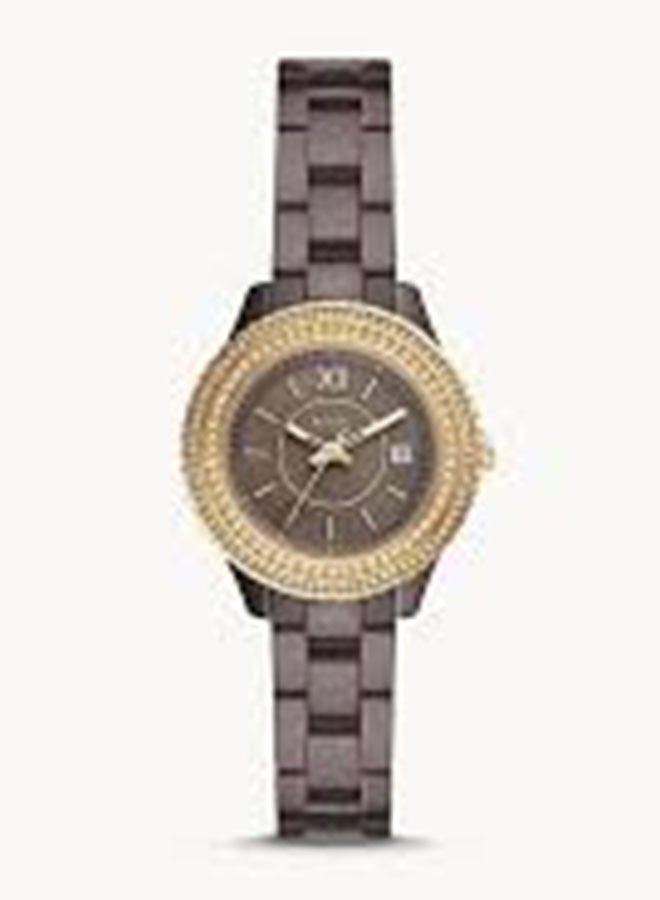 فوسيل ساعة ستلا ذات قرص بني 30 مم - Image 1