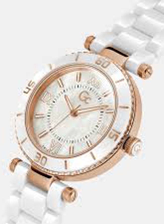 جي سي ساعة يد نسائية كوارتز تناظرية بشكل دائري سيراميك Z05007L1MF - 34 مم - Image 2