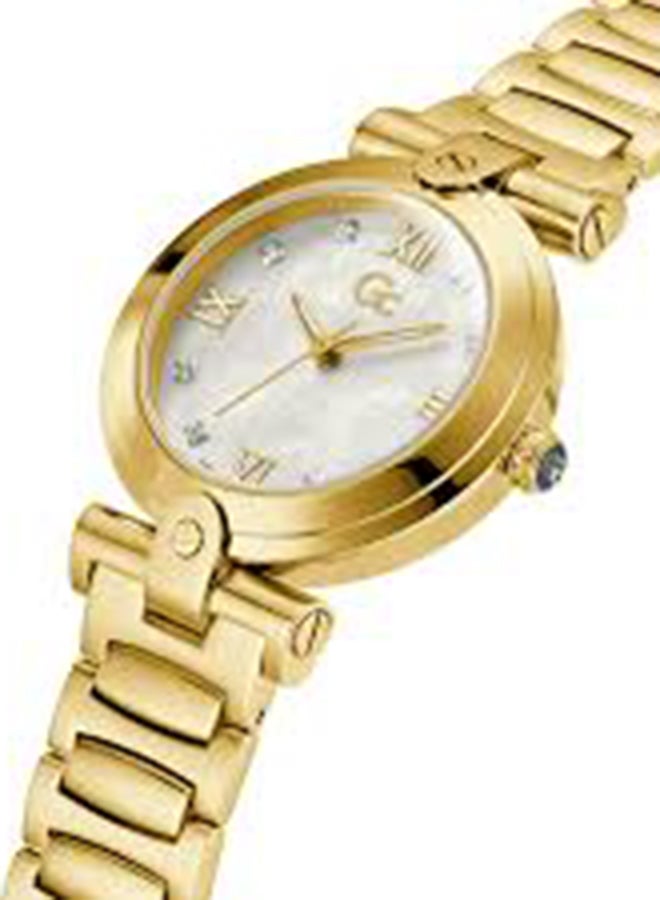 جي سي ساعة يد نسائية كوارتز أنالوج بشكل دائري من الفولاذ المقاوم للصدأ Y96002L1MF - 34 مم - Image 2