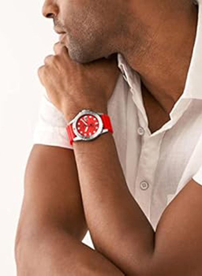 FOSSIL Men's Red Dial 42Mm Watch - Image 3