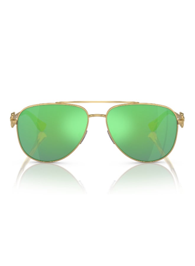 VERSACE Women's Pilot Shape Metal Sunglasses 2002 - Lens Size: 52 Mm - Gold - Image 2