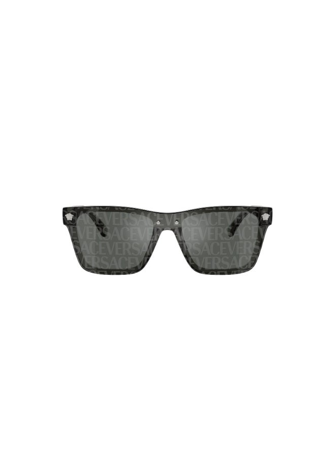 VERSACE Unisex  Rectangular Shape  Sunglasses 4004U - Lens Size: 28 Mm - Grey - Image 2