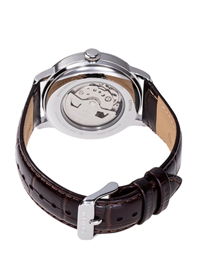 ORIENT Men's Bambino Automatic Moonphase Leather Strap Men's Watch RA-AK0804Y - Image 2