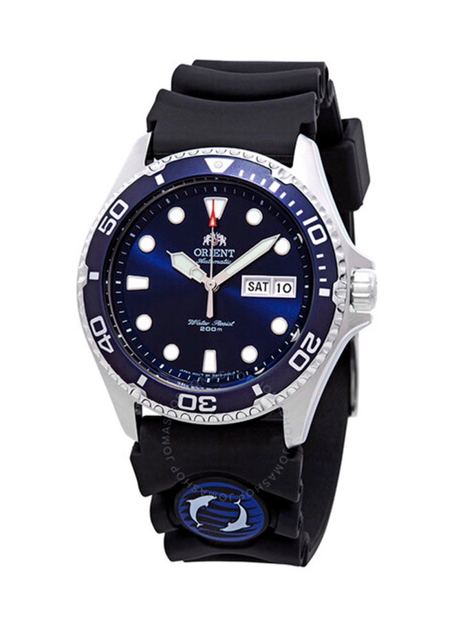 أورينت Men's Ray II Automatic Blue Dial Rubber Strap Men's Watch FAA02008D9 - Image 1