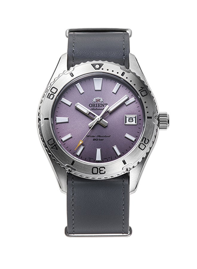أورينت ساعة يد جلدية للرجال بتصميم دائري تناظري RA-AC0Q07V - 39.9 مم - Image 1
